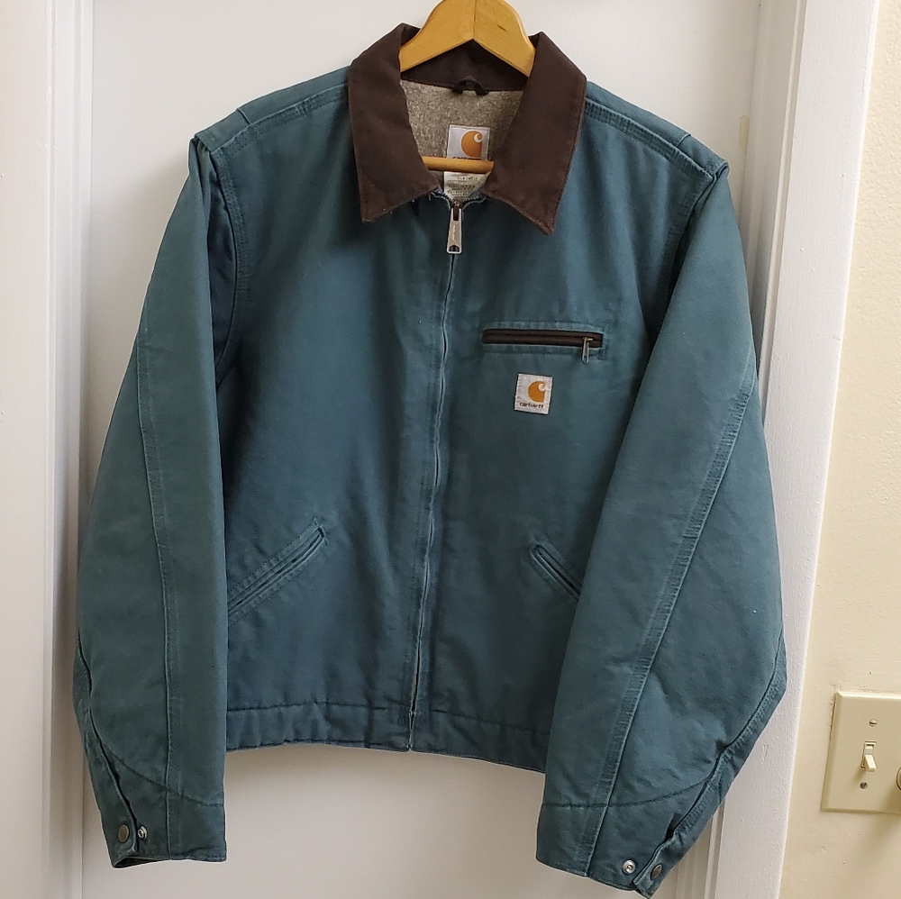 Rare Vintage carhartt fleece lined canvas jacket